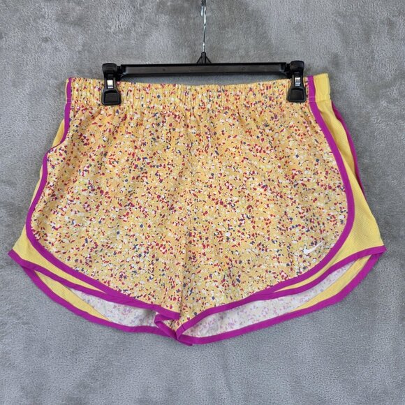 Nike Running Shorts Womens Large Confetti Icon Clash Dri-FIT Tempo CJ2454-795 - Picture 1 of 16